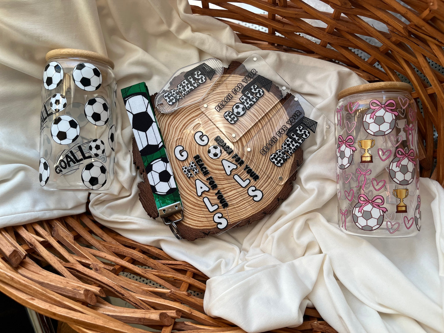 Soccerball Keychain Wristlet
