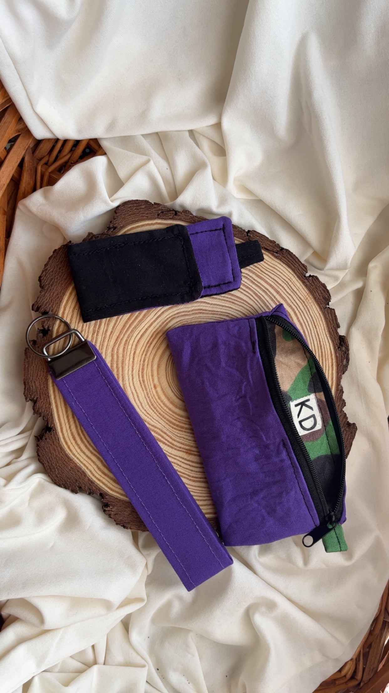 Purple Keychain Wristlet