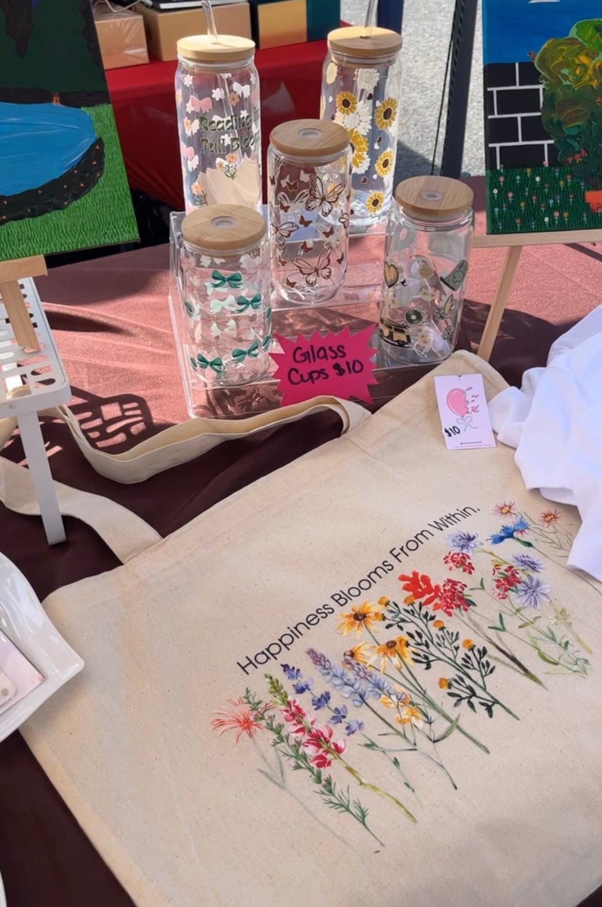 Happiness Blooms From Within Floral Tote Bag
