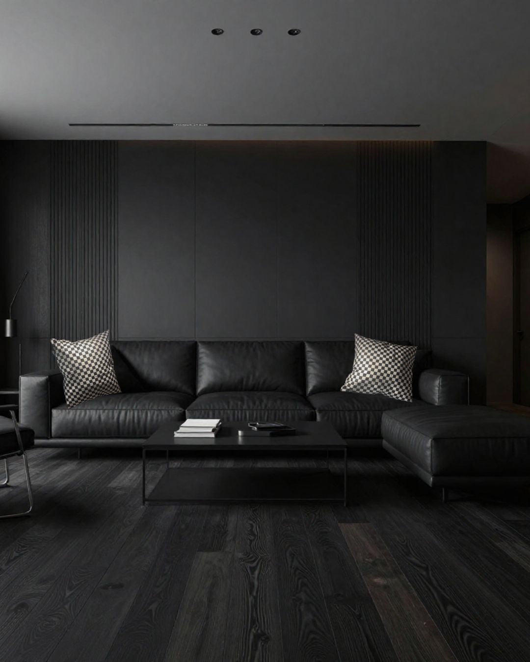 Black and White Checkered Throw Pillow