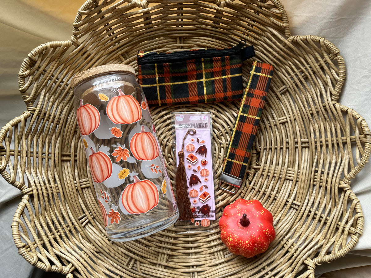 Autumn Plaid Mini Keychain Pouch