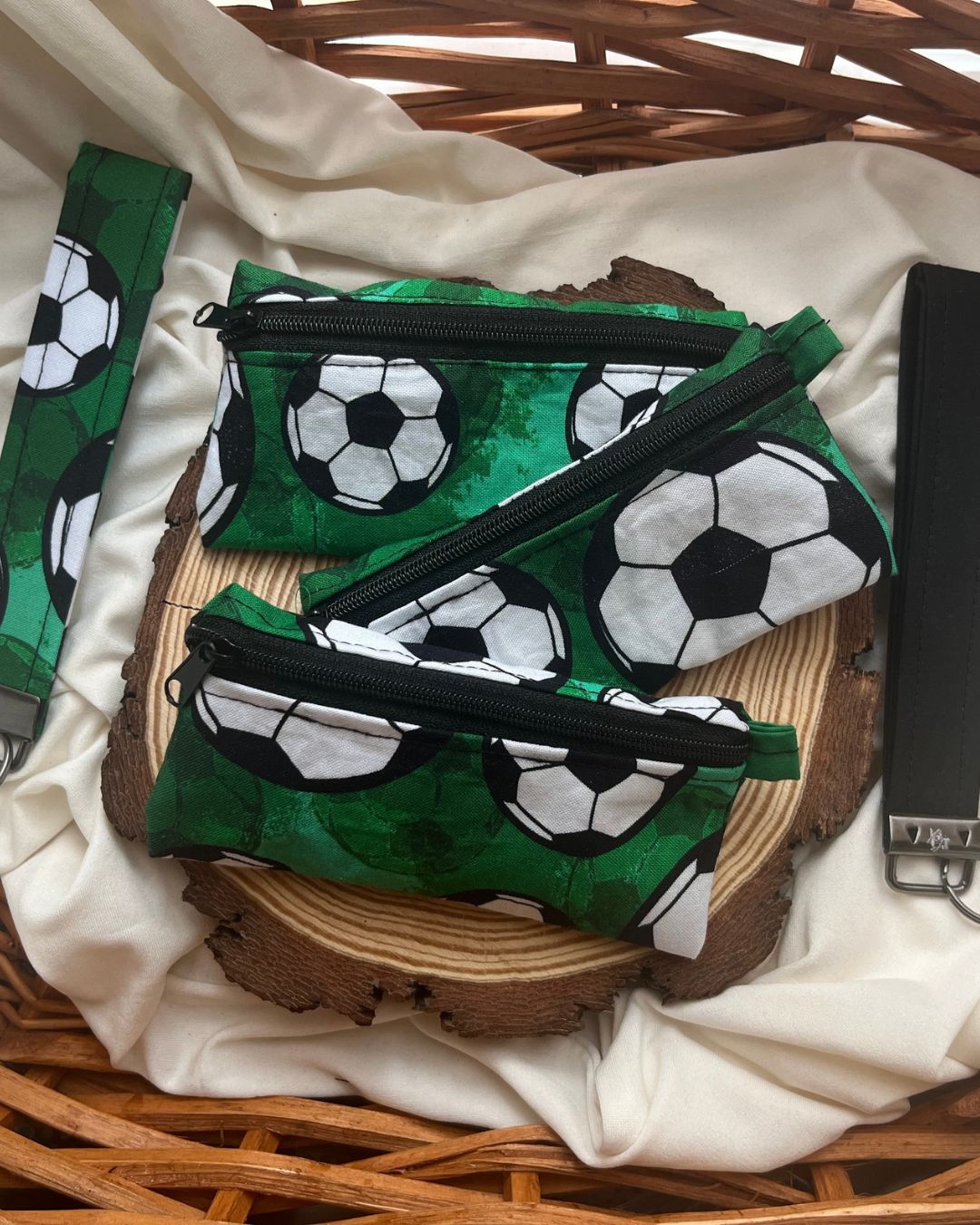 Soccerball Keychain Wristlet & Mini Pouch