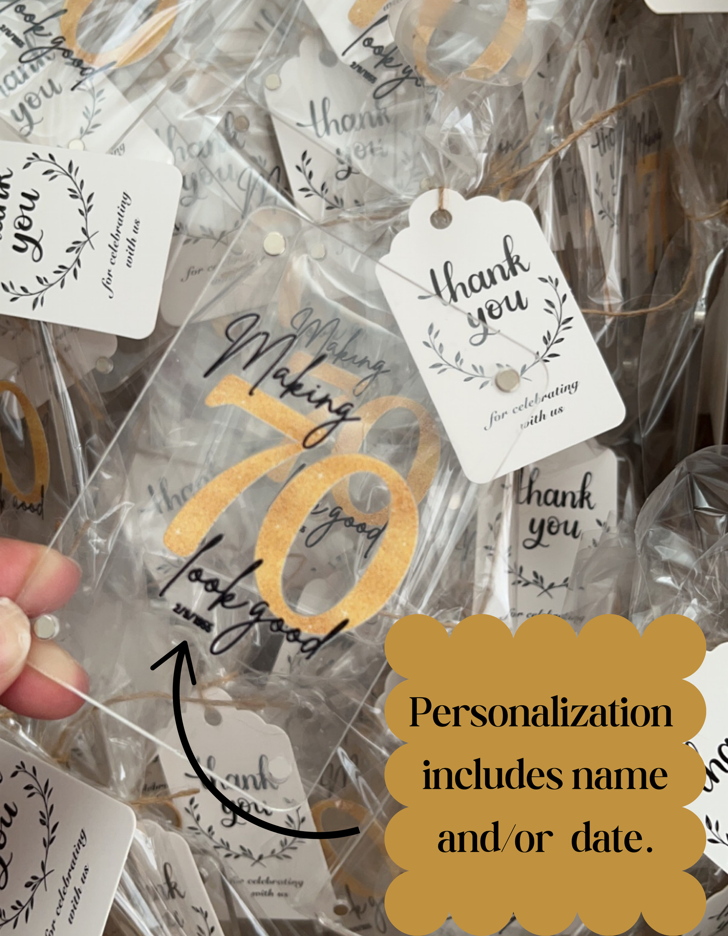 Personalized 'Making 70 Look Good' Acrylic Magnet - Perfect Party Favors for 30th, 40th, 50th, 60th, 70th & 80th Birthday Celebrations