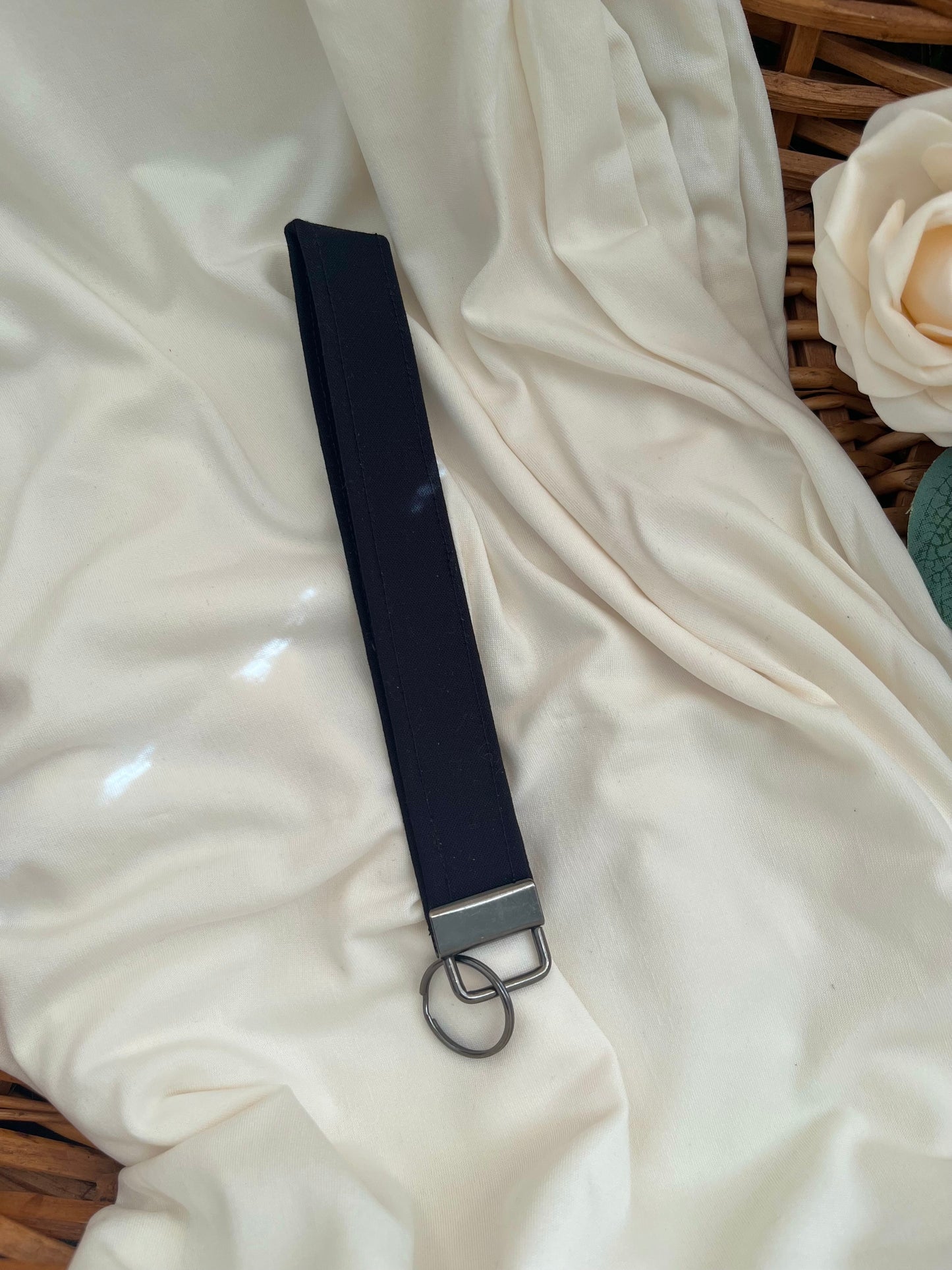 Black Keychain Wristlet