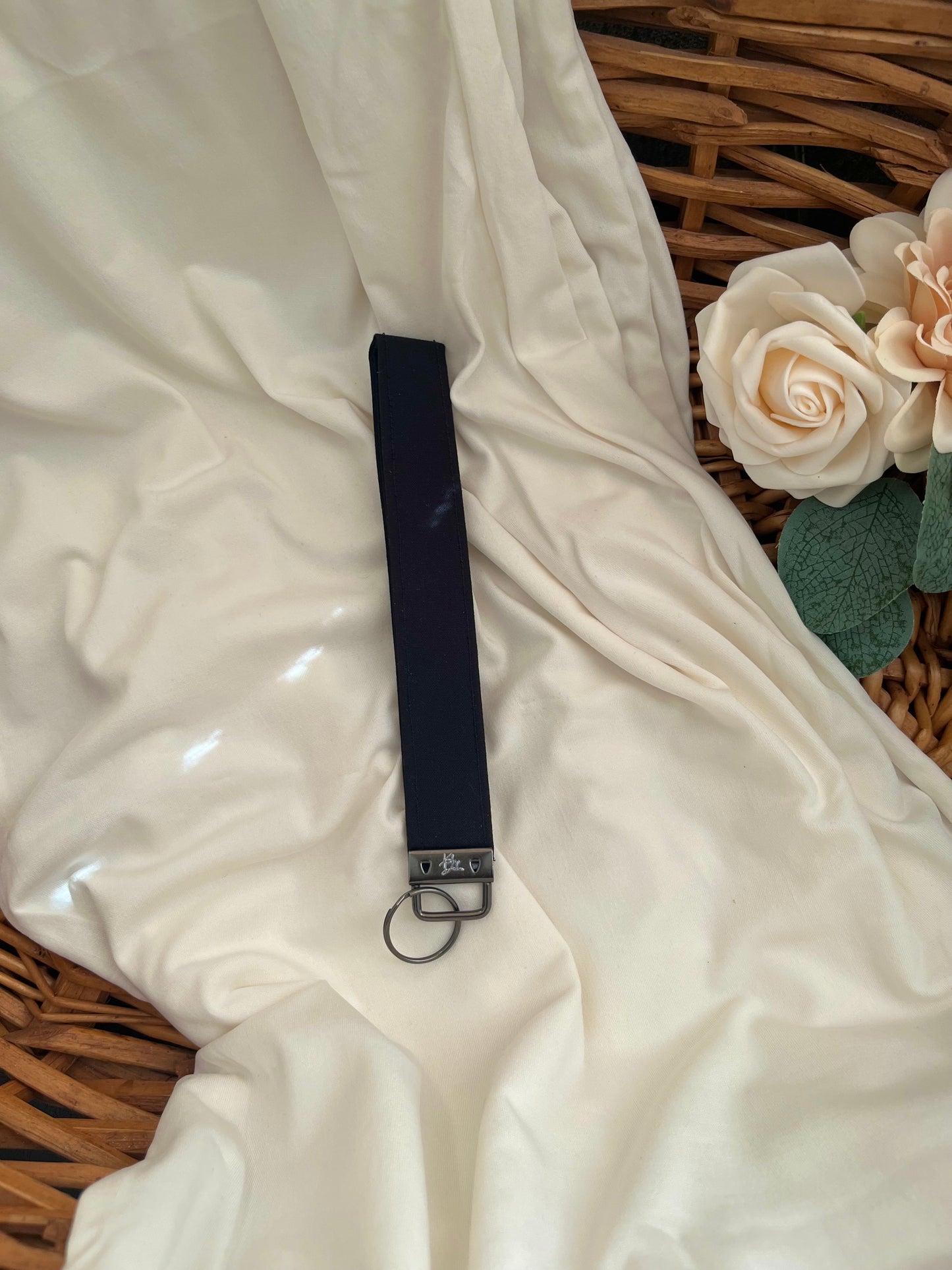 Black Keychain Wristlet