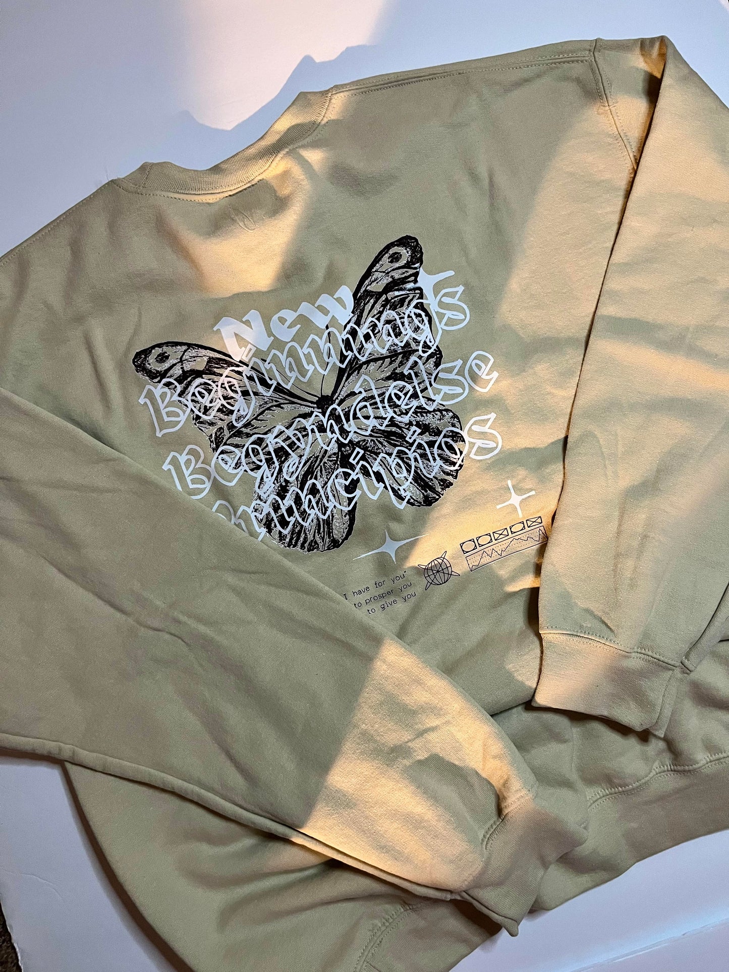 Tan New Beginnings Crewneck