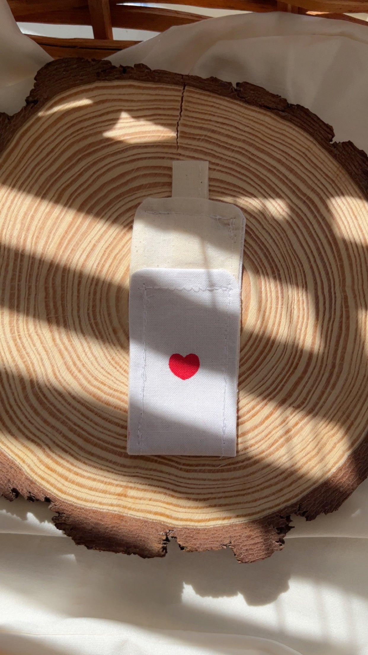 Red Heart Chapstick Holder