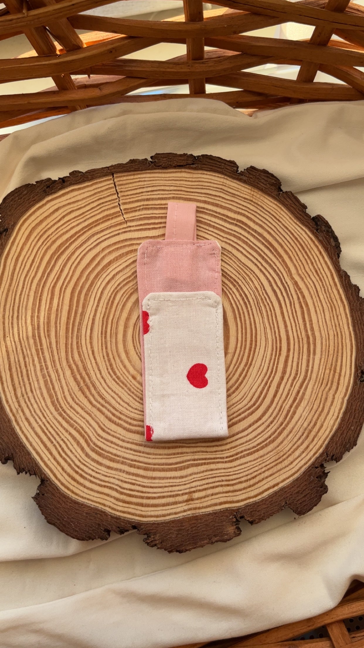 Red Heart Chapstick Holder