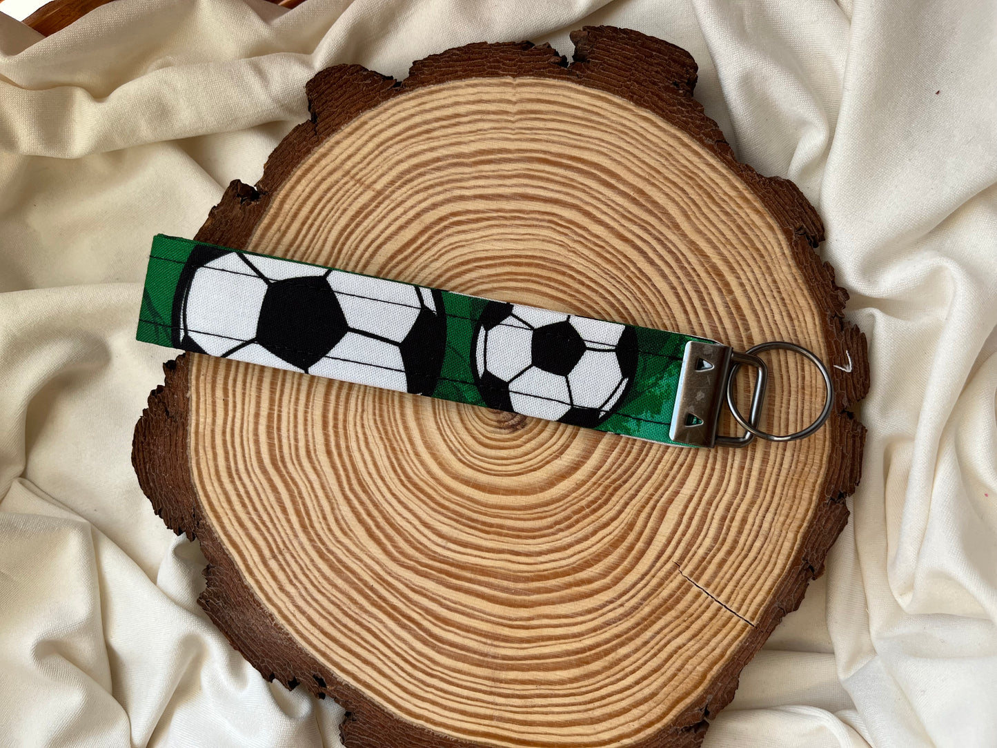 Soccerball Keychain Wristlet