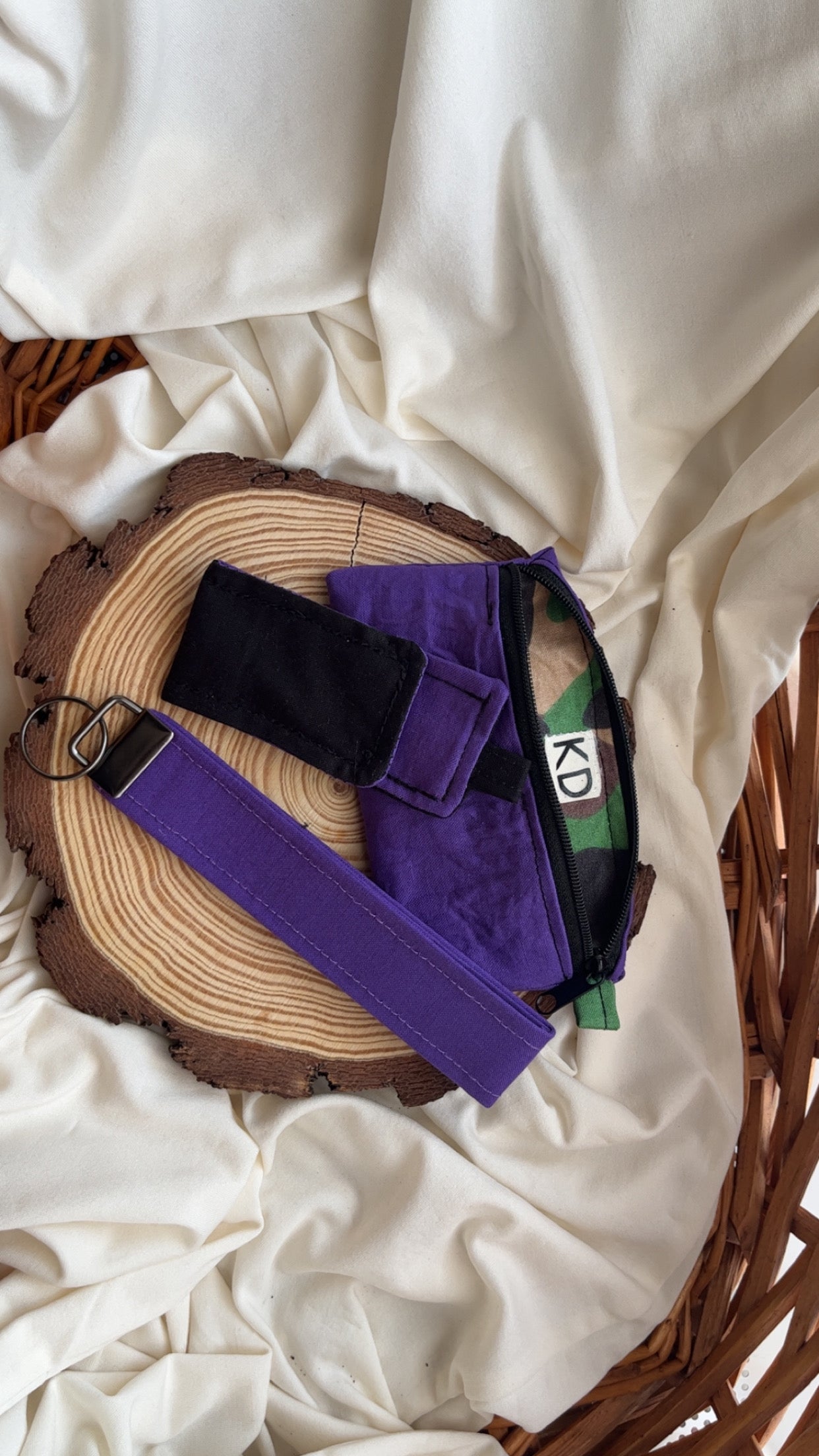 Black & Purple Chapstick Holder