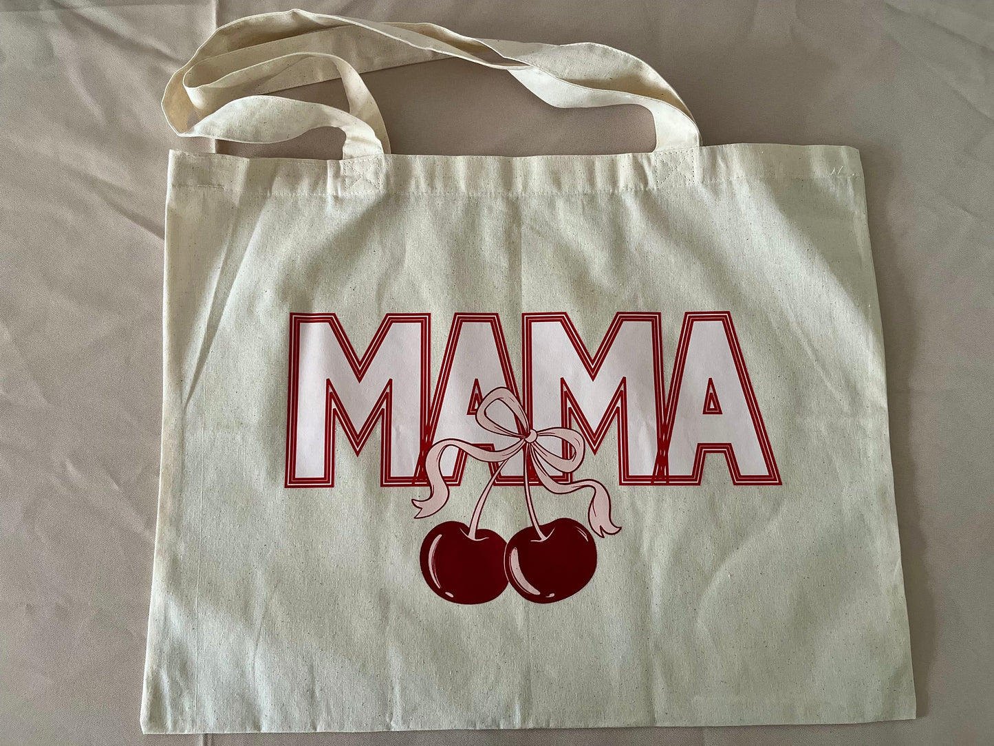 MAMA Cherry Bow Tote Bag