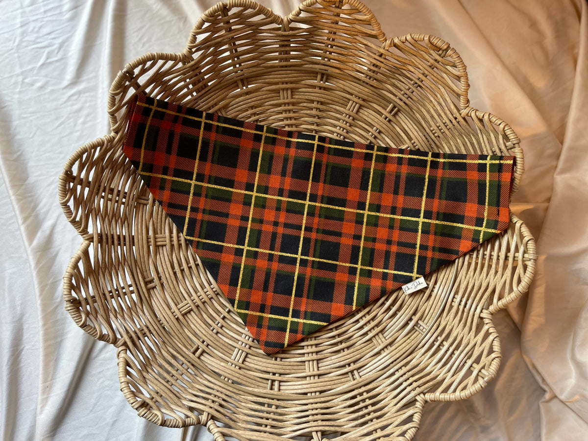 Autumn Plaid Dog Bandana