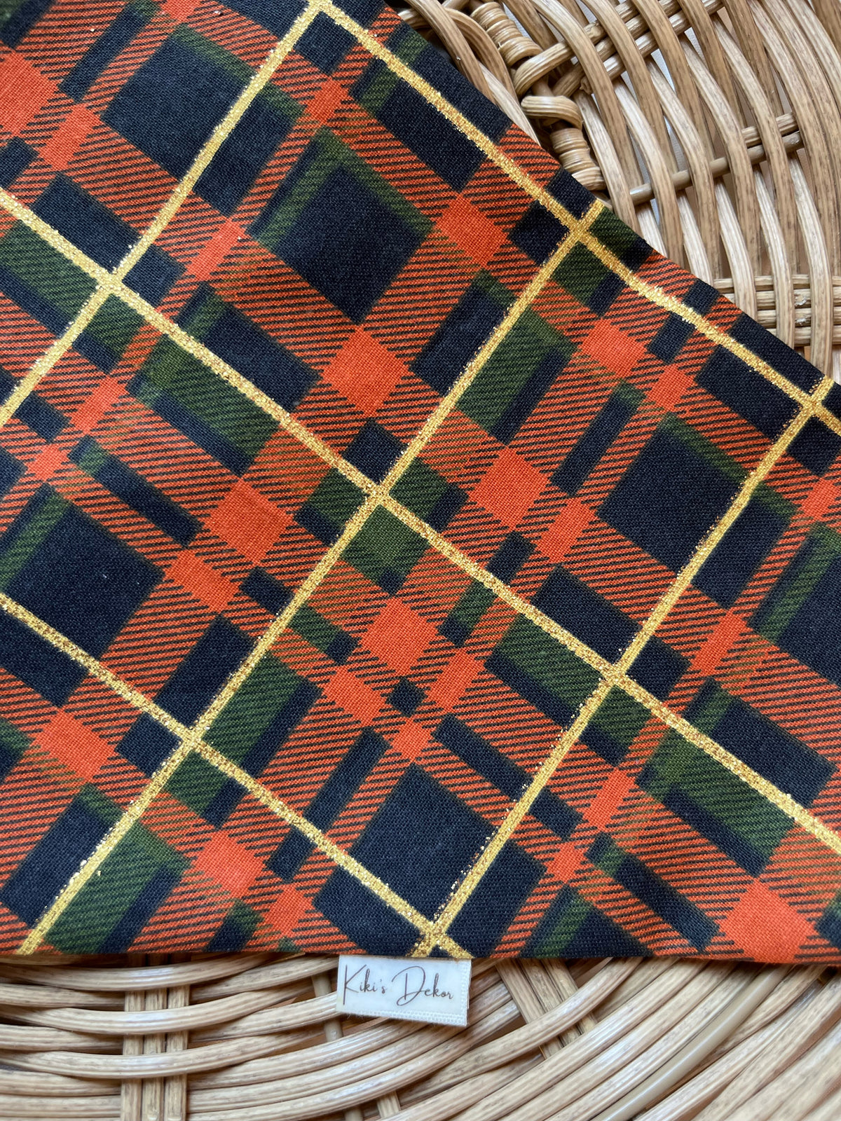 Autumn Plaid Dog Bandana