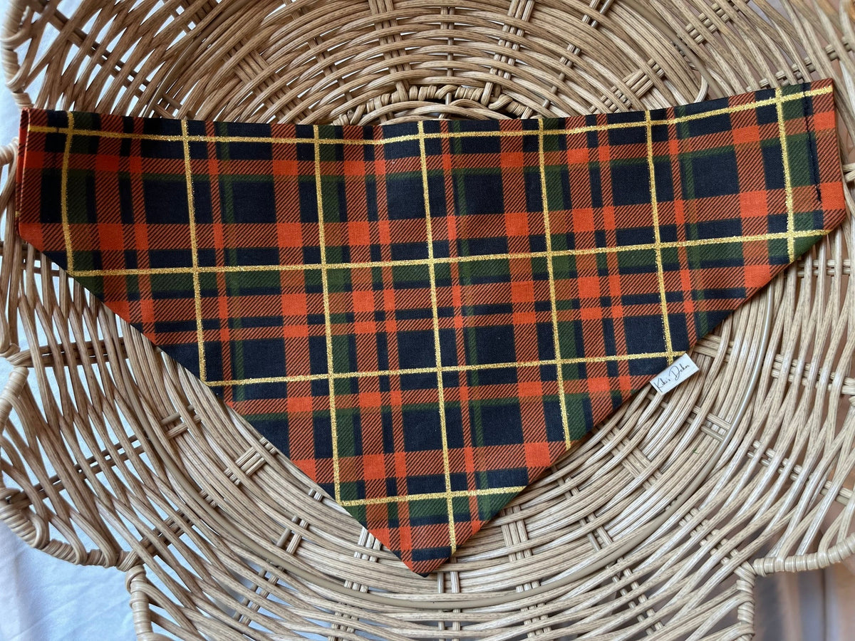 Autumn Plaid Dog Bandana