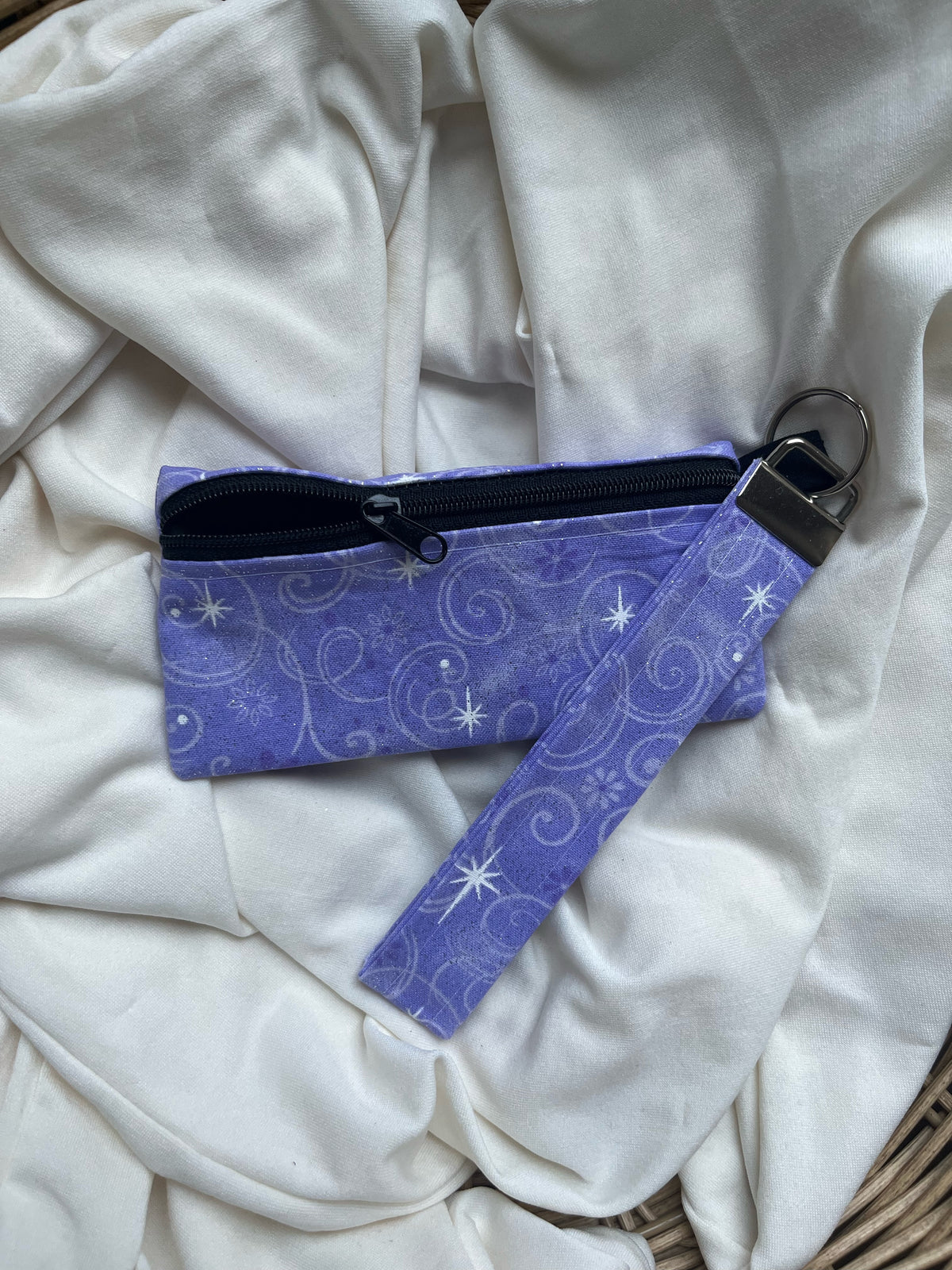 Lilac Sparkle Keychain Wristlet & Mini Pouch