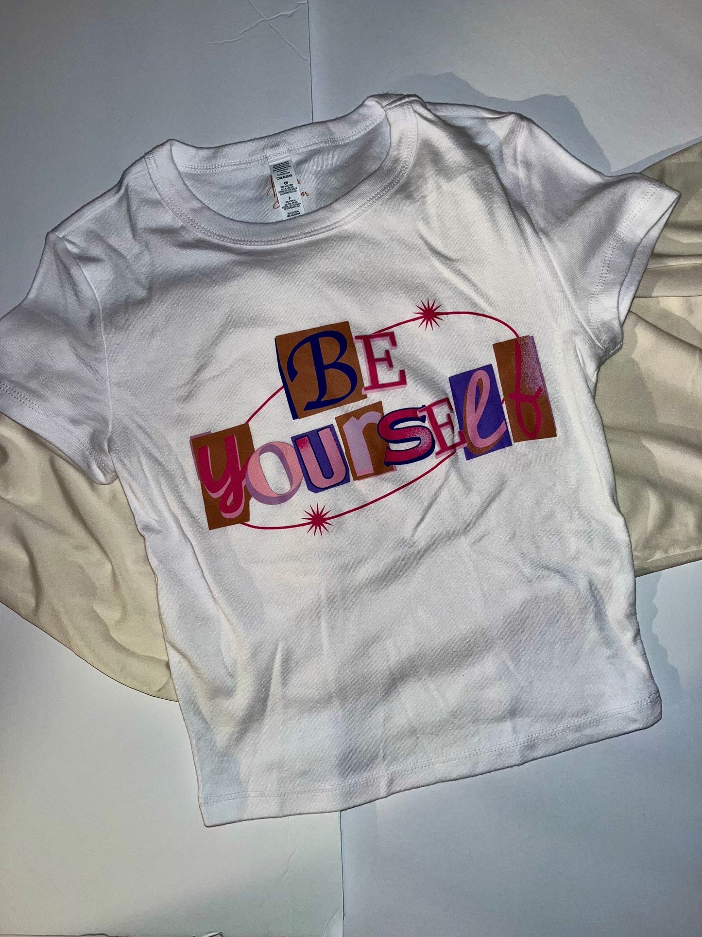 Pink Be Yourself Baby Tee