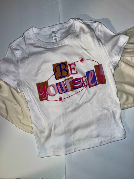 Pink Be Yourself Baby Tee