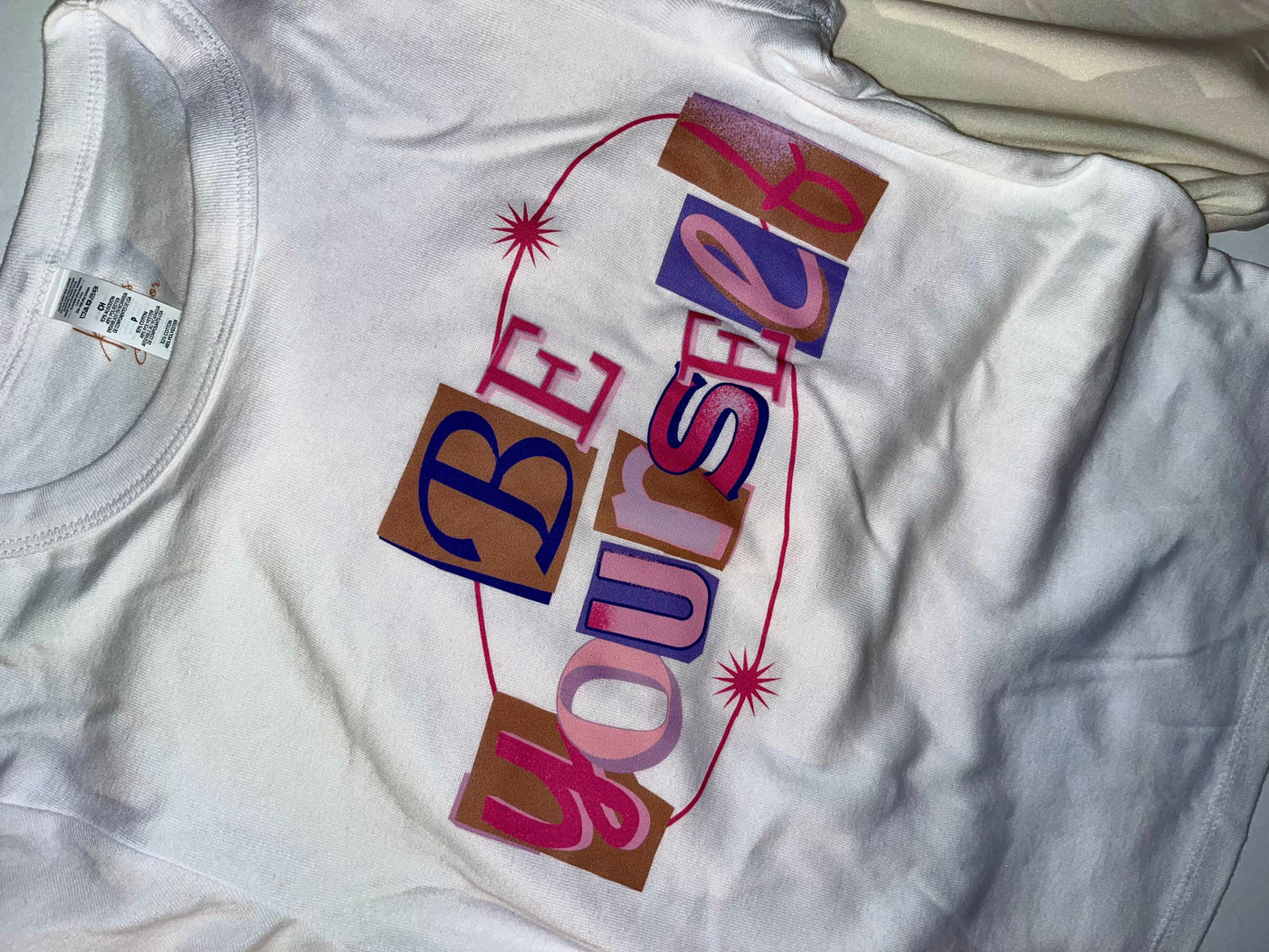 Pink Be Yourself Baby Tee